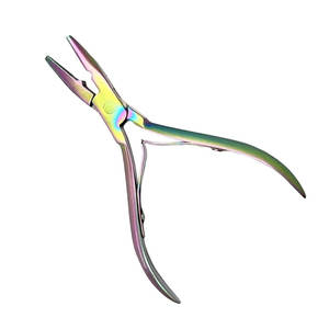 Pince à extensions de cheveux en acier inoxydable avec poignée antidérapante, idéale pour les extensions Micro Link et Micro Loop - Product Image 5