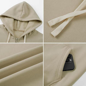 Sudadera de algodón con cremallera con capucha de alta calidad con cuello levantado chándal Vintage polar camisa Polo Joggers sudaderas con capucha para hombres - Product Image 3