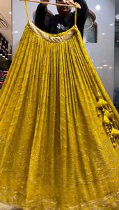 DERNIÈRE CONCEPTEUR FAUX GEORGATTE FIL TRAVAIL LEHENGA CHOLI - Product Image 2