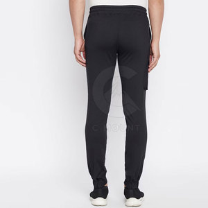 Pakistan กางเกงลำลองผู้ชายน้ำหนักเบา, กางเกงเอวกลางใส่สบายฟอกสีดำลายตรงสีพื้น - Product Image 2