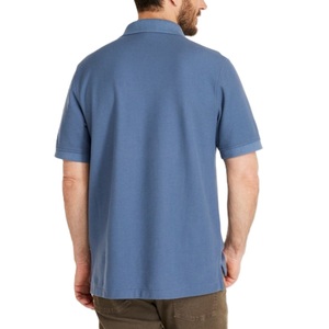 Camiseta de Golf de manga corta informal de algodón 100% para hombre, camiseta bordada personalizada, patrón sólido transpirable, teñido liso para polo - Product Image 2