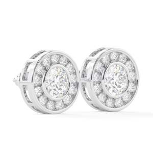 ต่างหูเม็ดเดี่ยวทรงเพชรรูปหยดน้ำ2.00สำหรับผู้หญิง - Product Image 3