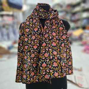 Pañuelos de algodón estampados a mano, estolas de 12x72 pulgadas bellamente elaboradas - Product Image 4