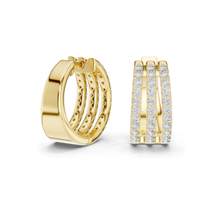 Boucles d'oreilles en diamant de laboratoire 1,98 CT pour femmes, clarté VVS-VS EF, or 18 carats, 14 carats, 10 carats et argent 925, or rose, or jaune, or blanc - Product Image 4