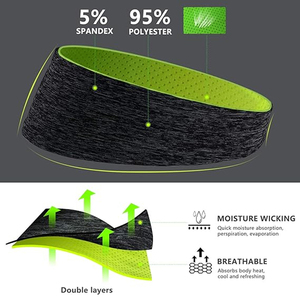 Latest Waterproof Quick Dry Spandex/Cotton <b>Headbands</b> for <b>Women</b> Non Slip Soft Elastic Hair Bands Yoga Running Sports Workout Gym - Product Image 4