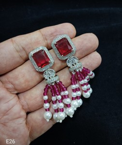 Nuevos pendientes de diamantes completos a la moda, pendientes indios y americanos, accesorios de fiesta llamativos a la moda para mujer, pendientes para mujer - Product Image 1
