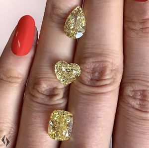 2.00 CT ได้รับการรับรอง VS1รูปหัวใจ HPHT ห้องปฏิบัติการปลูกเพชรแฟนซีสีเหลืองสดใสได้รับการรับรอง IGI หลวม - Product Image 2