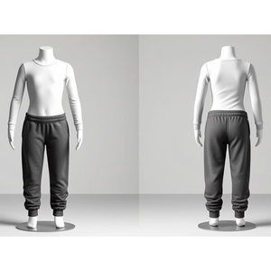 Men's Winter <b>Trousers</b> New Style Cotton Polyester Fleece Breathable Solid Color Street Wear Design Washed Pants - Product Image 6