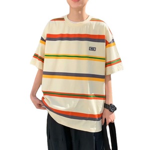 เสื้อยืดสำหรับผู้ชายเสื้อรักบี้คอปก100% ผ้าฝ้ายขนาดใหญ่เสื้อลายทาง - Product Image 4