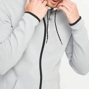 Sweat à capuche zippé décontracté pour homme, en molleton de coton, doux, chaud, coupe ample, fermeture éclair intégrale, logo personnalisé, OEM, ODM, marque privée, en gros - Product Image 4