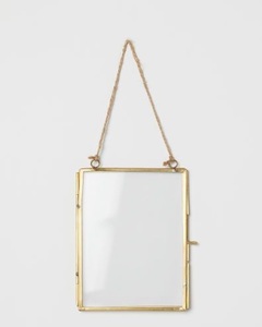 Handcrafted rustic metal frame with wire mesh and <strong>clips</strong> for hanging multiple photos in a vintage <strong>wall</strong> collage style