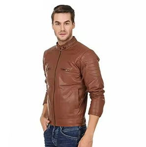 Chaqueta de Cuero de Oveja para Motociclistas, Moda Masculina, Nueva Llegada, Alta Calidad, Cuero Genuino, Venta al Por Mayor OEM - Product Image 4
