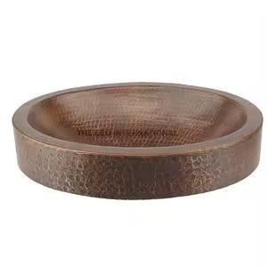 Modern Trendy <b>Copper</b> Sink Durable Premium Quality Sleek Design Ideal For Contemporary Kitchen And Bathroom Interiors - Product Image 6