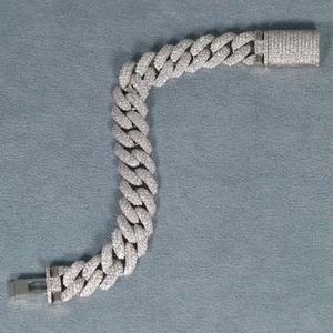 High Quality Silver <b>Bracelet</b> for 15mm <b>Man</b> Handmade Fine Jewelry Adjustable Cuban Link Chain <b>Bracelet</b> 925 Sterling Silver - Product Image 5