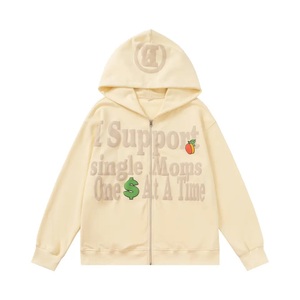 OEM Fac High Quty 100% coton Fl Sweat à capuche zippé personnalisé Sweatshirts thermiques lourds pour hommes Taille 6XL avec motif imprimé - Product Image 1