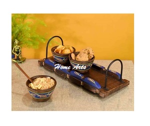 Bol à dattes en bois au design fantastique avec plateau, serveur de noix de qualité supérieure, taille et forme personnalisées - Product Image 1