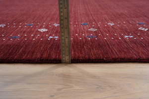 Alfombra Gabbeh de Lana Tejida a Mano, Color Granate Borgoña, Decoración Rústica, Alfombra Grande de Color Rojo Oscuro para el Hogar, Diseño Acogedor - Product Image 3