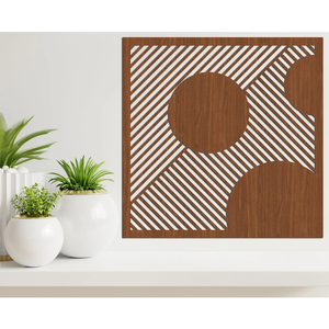 Panel de madera con acabado blanco para decoración de pared trasera del hogar, diseño de corte láser MDF para restaurantes de oficina, decoraciones de pared multiusos - Product Image 4