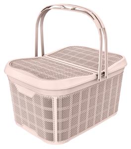 ภาชนะเก็บของปิกนิกพลาสติก PP ฝาปิดพร้อมหูหิ้ว 26 ลิตร เป็นมิตรกับสิ่งแวดล้อม ทนทาน อเนกประสงค์ สำหรับจัดเก็บ ใช้ได้ทั้งกลางแจ้ง แคมป์ปิ้ง และการเดินทาง - Product Image 1