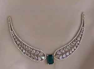 Premium Quality CZ Matte Finish <b>Necklace</b> Set For Women - Product Image 2