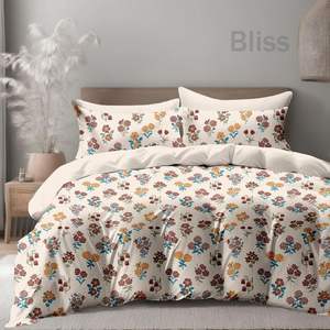 Ensemble de literie en microfibre tissée géométrique 3 pièces taille Queen Doux et durable avec un design moderne et des taies d'oreiller - Product Image 1