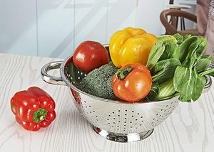 Durable Stainless Steel <b>Mesh</b> Colander Heavy-Duty Metal <b>Strainer</b> for Pasta, Rice & Vegetables Bulk Wholesale Supply - Product Image 5