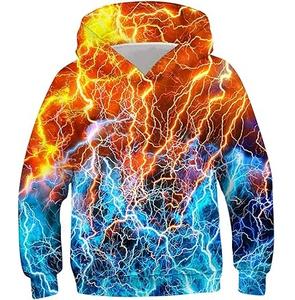 Último estilo niños peso pesado térmico Casual pulóver relieve 3D impresión Digital sudaderas con capucha hombres niños bebé niños Sudadera con capucha - Product Image 3