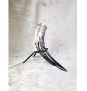 Authentique cornes à boire en corne de vache, style rustique viking, pour bar - Product Image 3