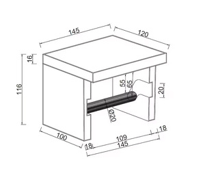 Étagère murale en bois pour papier toilette, fabriquée par un fabricant de confiance, pour hôtels et maisons, avec couleur et dimensions personnalisées au prix de gros - Product Image 2