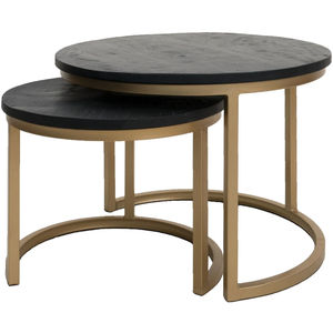 Tables basses de style noir doré avec table à manger basse en bois massif meubles de salon de luxe meubles de chambre à coucher pour la maison - Product Image 4