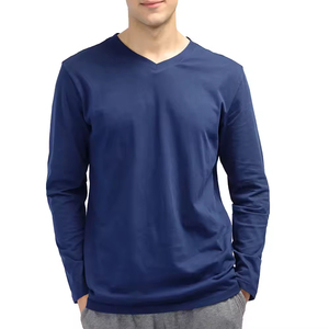 T-shirt à manches longues pour homme, style décontracté, couleur personnalisée, fabricant pakistanais, confortable, en laine peignée, 100% coton, écologique, séchage rapide - Product Image 1