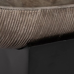 Bol décoratif élégant et moderne en aluminium poli fait main, sculpture Art Déco, ornement de table, vase décoratif pour la maison - Product Image 5