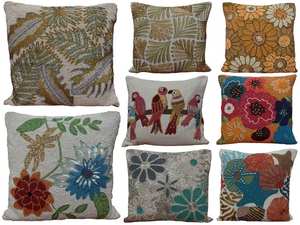 Funda de Cojín Tradicional con Cuentas Hechas a Mano para Decoración de Dormitorio, Funda de Cojín con Bordado Étnico y Detalles de Cuentas - Product Image 4