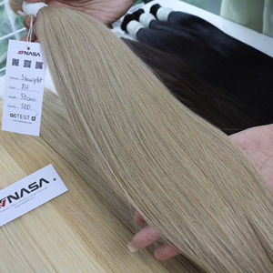 Prix de gros en vrac Extensions de cheveux forts et soyeux Double noyer 100 grammes toutes les couleurs 24 pouces 8H - Product Image 1