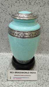 Adult Female Purple Metal American Style Cremation <b>Urn</b> for Ashes <b>Large</b> Size Honor Burial Brassworld India BRU-5071 - Product Image 4