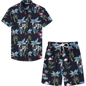 Ensemble chemises et Shorts hawaïens pour hommes, fleurs, <span class=keywords><strong>costume</strong></span> hawaïen, pour soirée à la plage, nouvelle collection, - Product Image 6