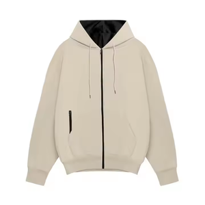 Sweat-shirt et sweat à capuche à la mode en molleton de coton ample américain imprimé de couleur unie de haute qualité pour hommes - Product Image 5