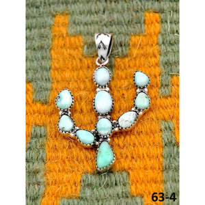 Pendentifs artisanaux Paloma et en argent sterling du sud-ouest avec technologie d'incrustation de turquoise à la sangle de monture - Product Image 2