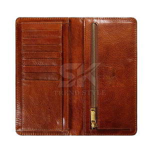 Cartera Bifold de Cuero para Hombre, Hecha con el Mejor Material, de un Solo Color, Impermeable, Ligera - Product Image 6