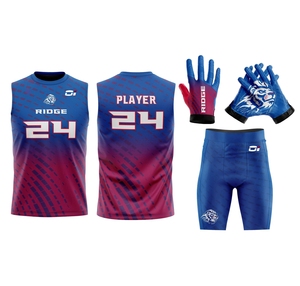 Sublimated <b>Compression</b> 7v7 Football Set Jersey Short & Gloves 7 on 7 Football Uniform Custom Package Deal Training Uniforms Kit - Product Image 1
