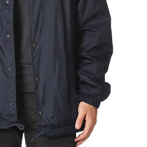 turn down collar men new design jackets Hot Sale Men's Jacket Blank Custom Logo Plain <b>Black</b> <b>Windbreaker</b> Jacket - Product Image 6