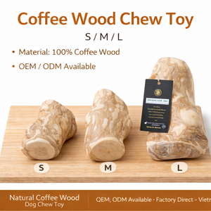 Bâton à mâcher pour chien en bois de café Gorilla 100% naturel et sans éclats Durable Intérieur Petite/Moyenne taille Fabriqué au Vietnam Hoang Linh SG - Product Image 2