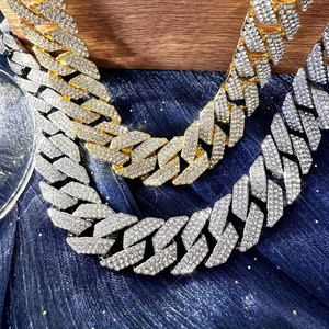 Pass Diamond Tester VVS Moissanite Cubain Chaîne Collier Fine Jewelry Round Brilliant Cut Diamond 925 Silver Jewelry - Product Image 5