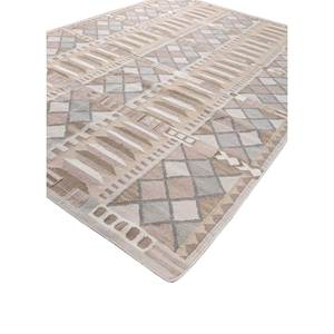 ADWL-13266 Ivory Flat Weave Wool Rugs Geometric Handmade Rectangle Rugs for Home Living Room Bedroom for Teens-for <b>Hallways</b> - Product Image 2