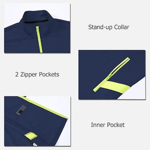 Ensemble de survêtement pour homme en polyester, fermeture éclair intégrale, respirant, léger, athlétique, jogging, décontracté, tenue de sport - Product Image 4