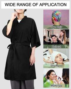 Salon Client Gown <b>Robes</b> Cape Hair Salon Smock for Clients-Kimono Style Snap Closure Water-Resistant Eco-Friendly Nylon/Polyester - Product Image 3