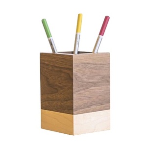 Stylo porte-crayon bureau bureau dessus de table décor stylo support de rangement forme personnalisée Design Unique porte-stylo en bois étui - Product Image 1