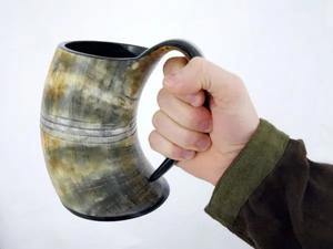 แก้วมักเขาควายสำหรับดื่มแก้วอินเดียทรงเขากวางแก้วแบบไวกิ้งพร้อมโลโก้แกะสลักออกแบบได้ตามต้องการ - Product Image 2