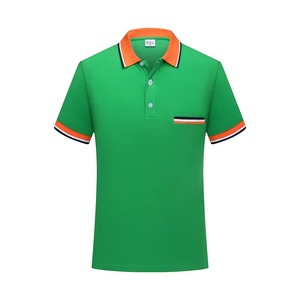 เสื้อโปโลผู้ชายสีล้วนคอปกสีล้วนแขนสั้นมีกระเป๋าเสื้อโปโลสำนักงาน - Product Image 4