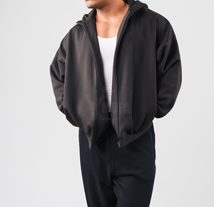 Sweat-shirt à capuche 100% coton pour homme 500GSM Heavyweight Winter Hoodie Oversized Quick Dry Breathable Design Custom Set - Product Image 4